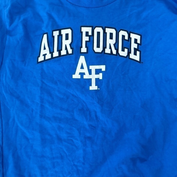 Air Force Falcons Fanatics Branded Distressed Arch Long Sleeve Shirt XL Royal - Picture 5 of 9